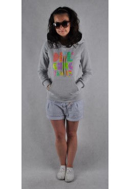 BLUZA KANGURKA LADY DIIL "DGF" JASNY SZARY MELANŻ LBL 49