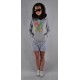 BLUZA KANGURKA LADY DIIL "DGF" JASNY SZARY MELANŻ LBL 49