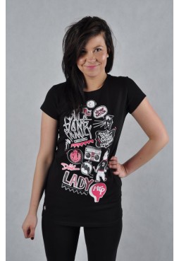 LADY DIIL - T-SHIRT LADY "LUDKI" CZARNY LTS 46