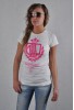 LADY DIIL -T-SHIRT LADY "HARVARD" BIAŁY/RÓŻOWY LTS 	 	