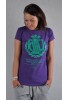 LADY DIIL -T-SHIRT LADY "HARVARD" fioletowo/ziel LTS