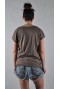 LADY DIIL - T-SHIRT LADY NON PUBLIQUE BRĄZOWY LTS