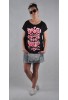 LADY DIIL - T-SHIRT LADY NON PUBLIQUE CZARNY LTS