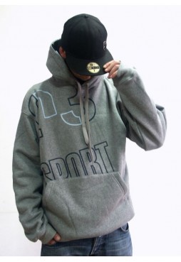 Bluza z kapturem (out-line) "SZARA/NIEB" - Metoda Sport
