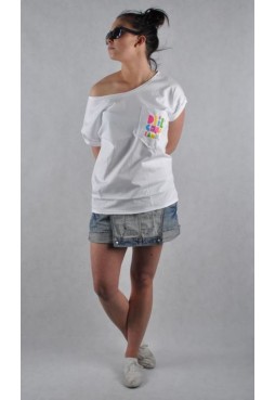 LADY DIIL - T-SHIRT LADY "POCKET" BIAŁY LTS 58