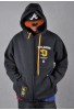 DIIL - BLUZA Z/K ZIP DIILGANG - grafitowo/żółty