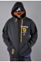 DIIL - BLUZA Z/K ZIP DIILGANG - grafitowo/żółty
