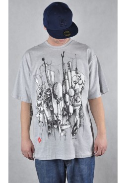DIIL - T-SHIRT "ZOMBIE" SZARA DTS
