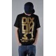 DIXON37 - T-SHIRT D37 CLASSIC - czarno/złoty