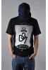 DIXON37 - T-SHIRT D37 STREET - czarno/biała