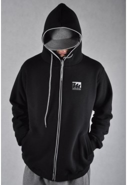 Bluza Bawełniana - Czarny/biały (M-ka) ZIP BLACK