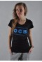 OCB - koszulka - damska - Czarno/niebieska