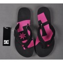 DC - WOMEN'S CENTRAL Black/Crazy Pink Flip Flops D0303364